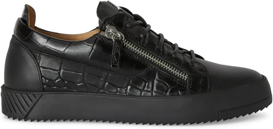 Giuseppe Zanotti Frankie low-top sneakers met dubbele rits Zwart