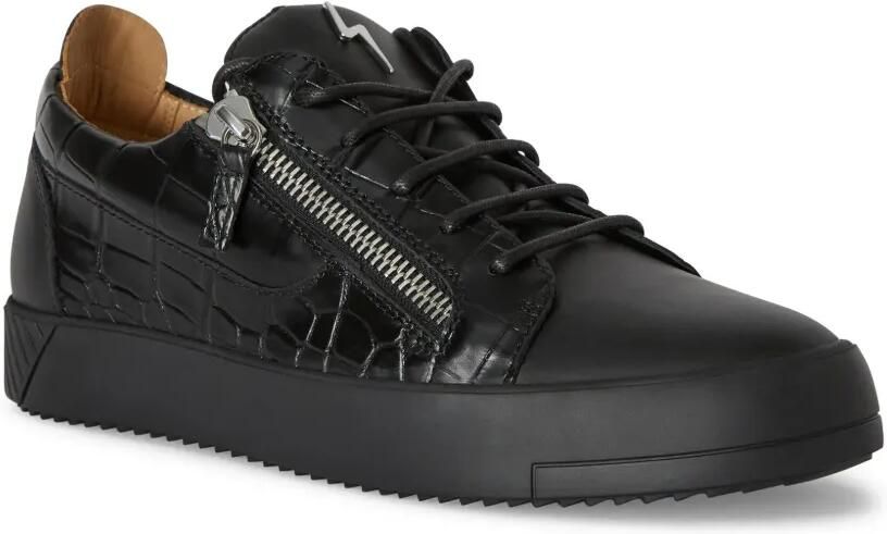 Giuseppe Zanotti Frankie low-top sneakers met dubbele rits Zwart - Foto 4