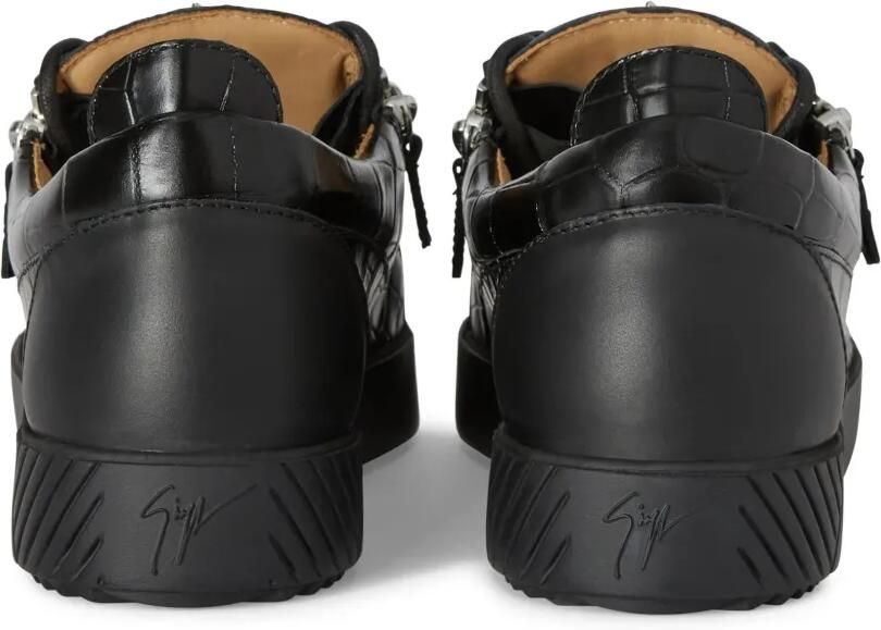 Giuseppe Zanotti Frankie low-top sneakers met dubbele rits Zwart - Foto 3
