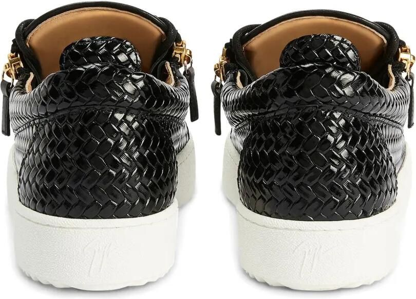 Giuseppe Zanotti Frankie low-top sneakers met dubbele rits Zwart - Foto 3