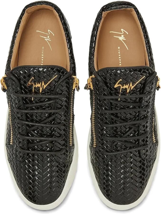Giuseppe Zanotti Frankie low-top sneakers met dubbele rits Zwart - Foto 2