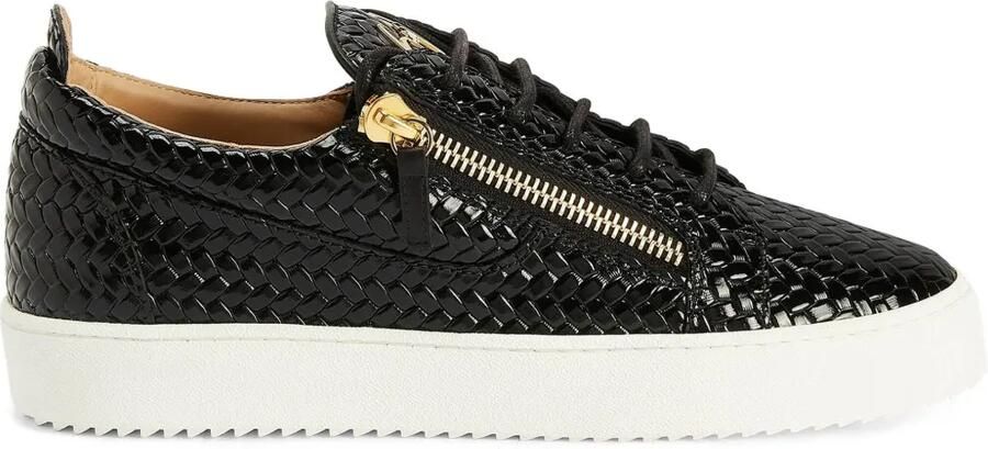 Giuseppe Zanotti Frankie low-top sneakers met dubbele rits Zwart - Foto 4