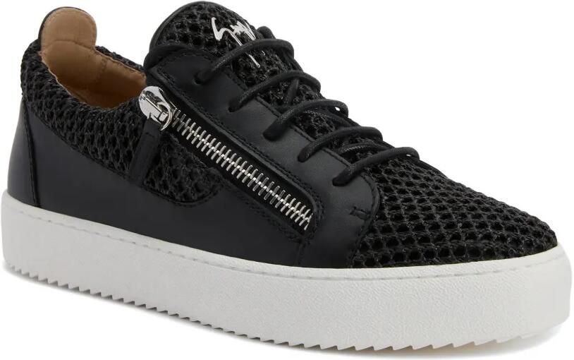 Giuseppe Zanotti Frankie sneakers met gehaakte vlakken Zwart - Foto 4