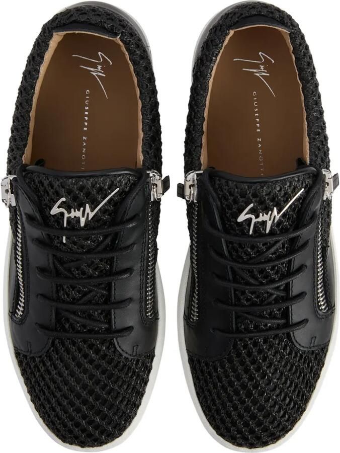 Giuseppe Zanotti Frankie sneakers met gehaakte vlakken Zwart - Foto 2