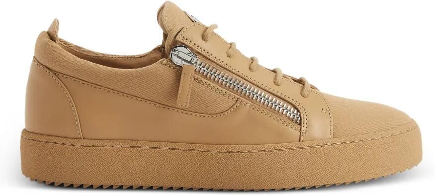 Giuseppe Zanotti Frankie sneakers met rits Beige