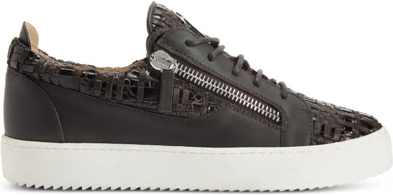 Giuseppe Zanotti Frankie sneakers met ritsdetail Bruin