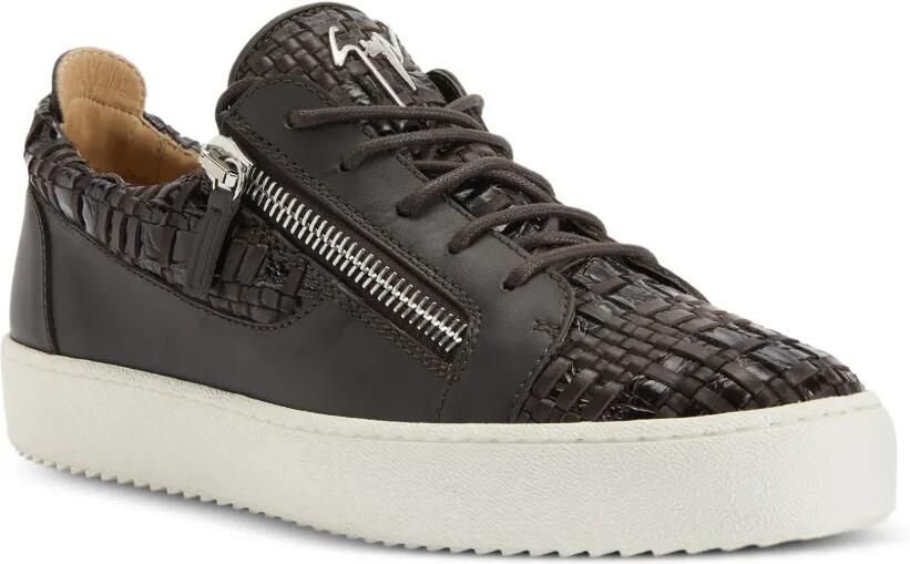 Giuseppe Zanotti Frankie sneakers met ritsdetail Bruin - Foto 4