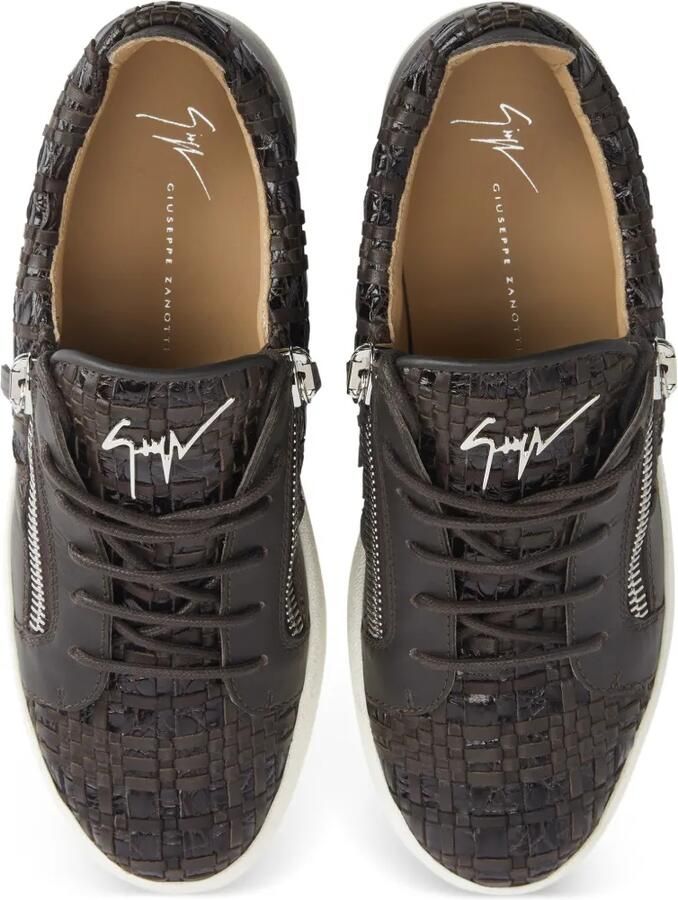 Giuseppe Zanotti Frankie sneakers met ritsdetail Bruin - Foto 2