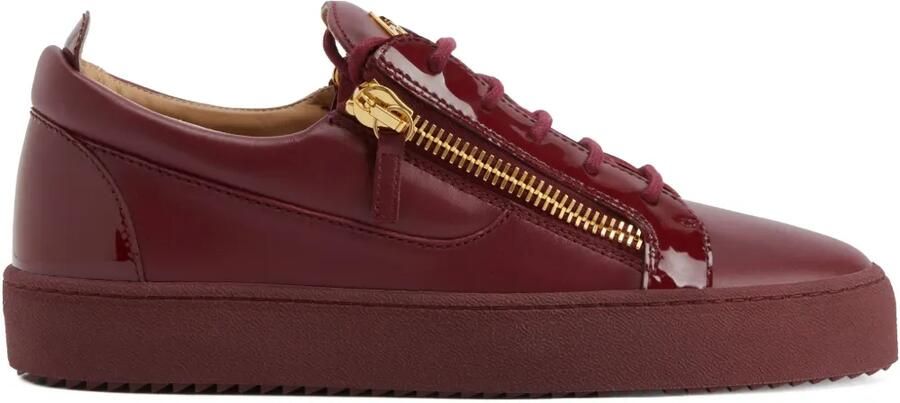 Giuseppe Zanotti FRANKIE sneakers van glanzend leer Rood