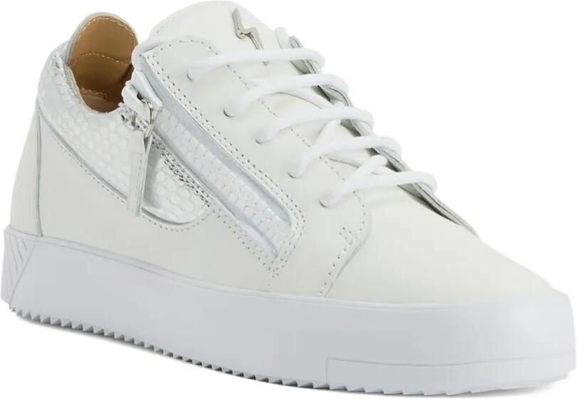 Giuseppe Zanotti Gail leren sneakers met ritsdetail Wit - Foto 3