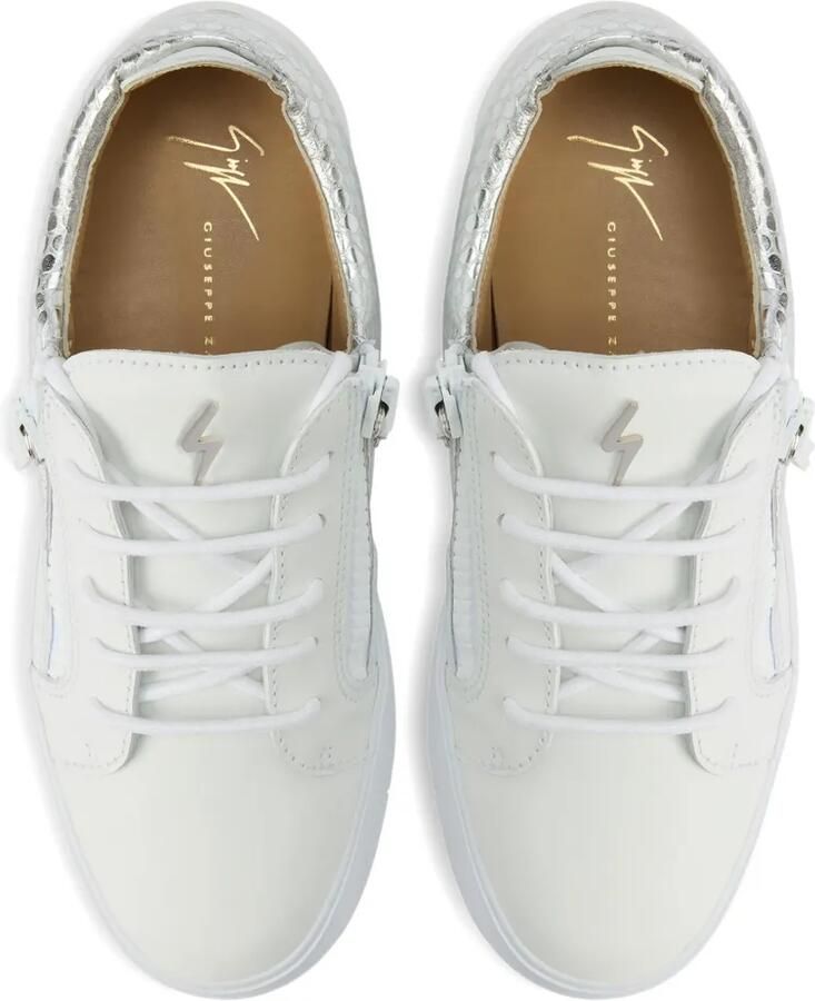 Giuseppe Zanotti Gail leren sneakers met ritsdetail Wit - Foto 2