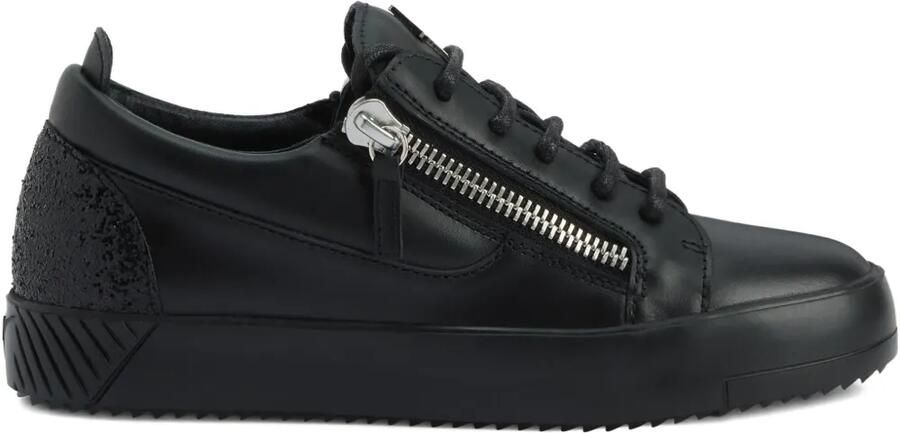 Giuseppe Zanotti Gail low-top sneakers met glitters en ritsdetail Zwart
