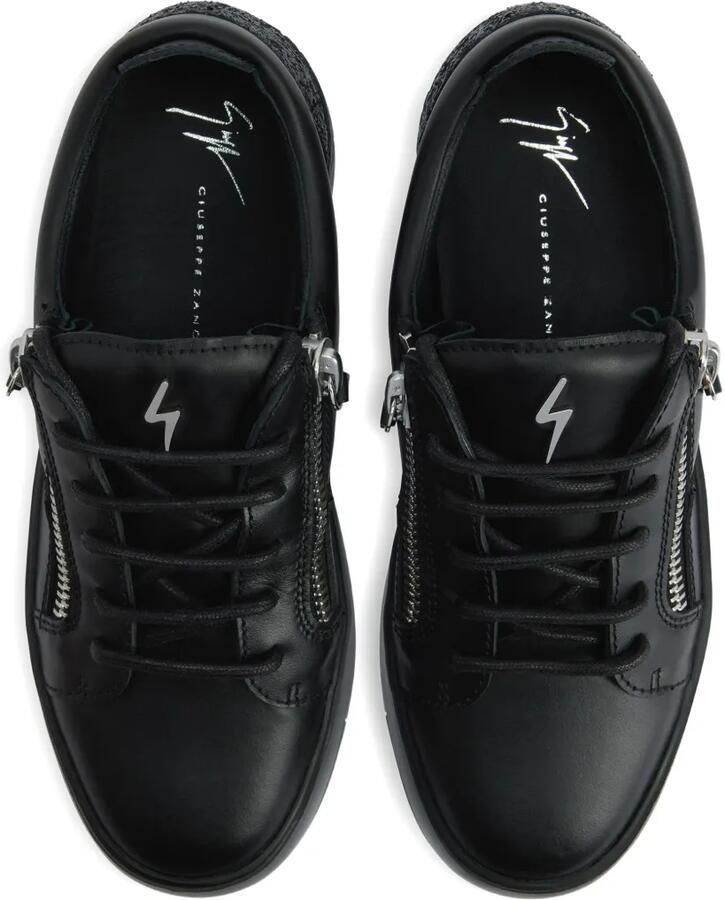 Giuseppe Zanotti Gail low-top sneakers met glitters en ritsdetail Zwart - Foto 2