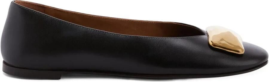 Giuseppe Zanotti Georgia Stone ballerina's Zwart