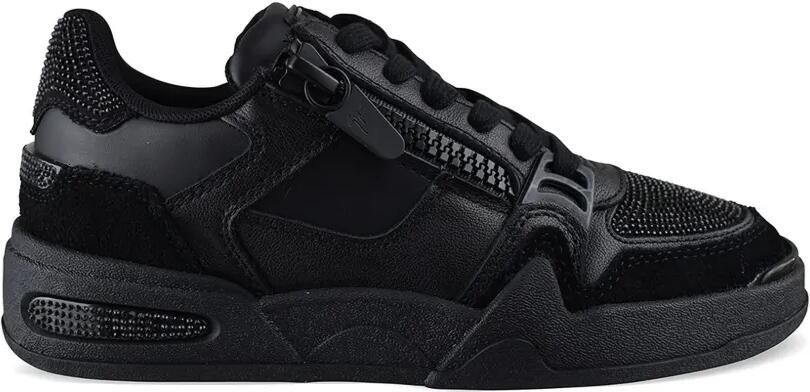Giuseppe Zanotti Ghost leren sneakers met stras en rits Zwart