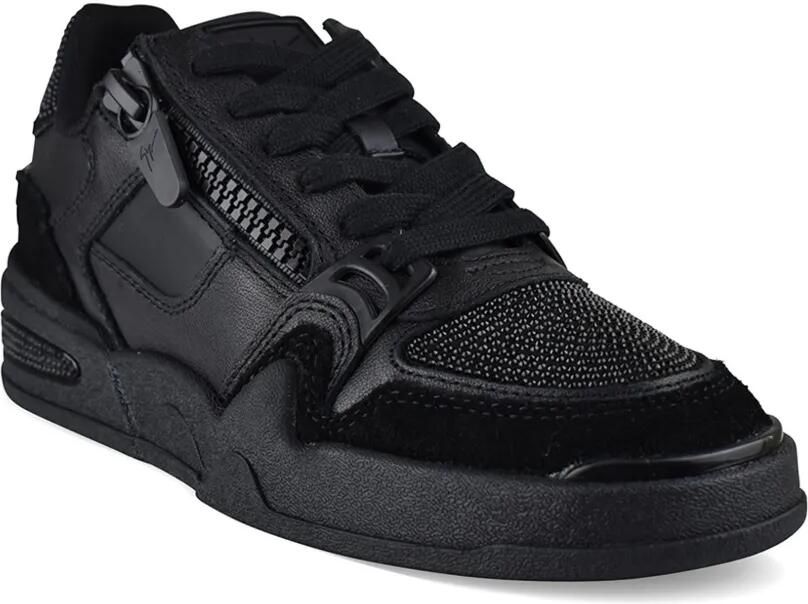 Giuseppe Zanotti Ghost leren sneakers met stras en rits Zwart - Foto 3