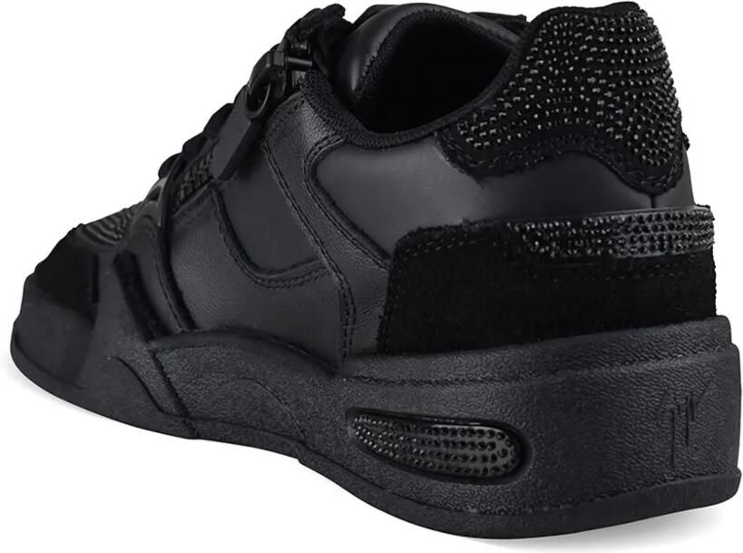 Giuseppe Zanotti Ghost leren sneakers met stras en rits Zwart - Foto 2