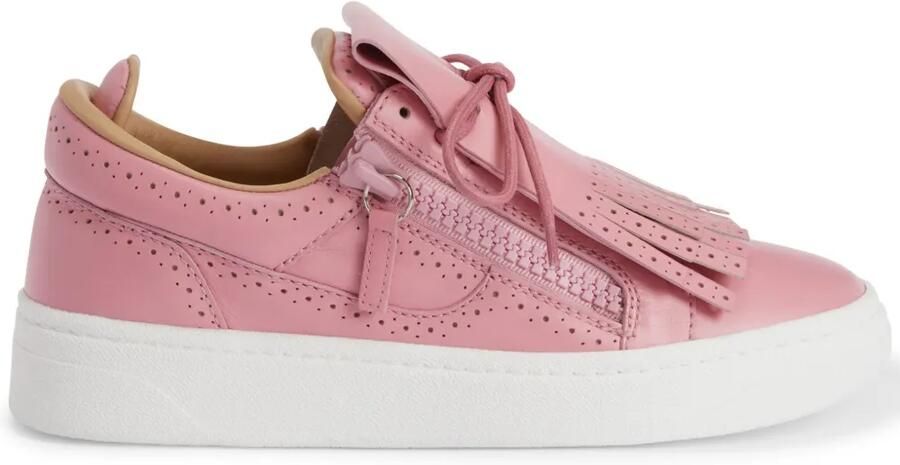 Giuseppe Zanotti GZ-94 leren sneakers met geperforeerde details Roze