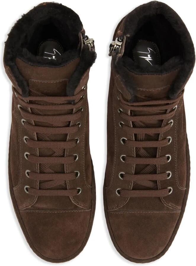 Giuseppe Zanotti GZ-City suède high-top sneakers Bruin - Foto 2