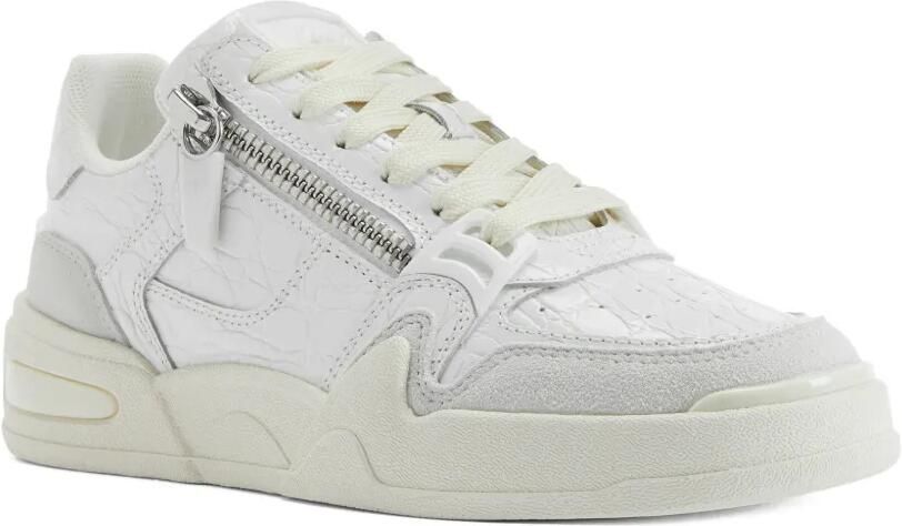 Giuseppe Zanotti Gz-ghost sneakers met krokodillenprint en rits aan de zijkant Wit - Foto 4
