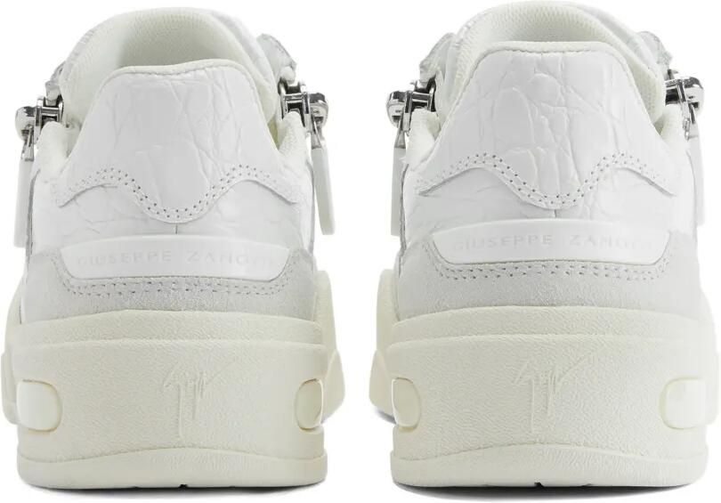 Giuseppe Zanotti Gz-ghost sneakers met krokodillenprint en rits aan de zijkant Wit - Foto 3