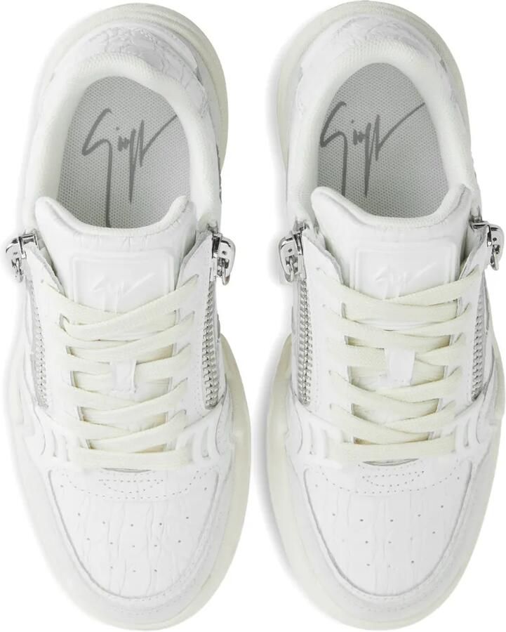 Giuseppe Zanotti Gz-ghost sneakers met krokodillenprint en rits aan de zijkant Wit - Foto 2