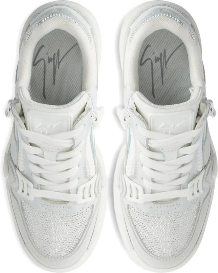 Giuseppe Zanotti Gz Ghost sneakers verfraaid met kristallen Wit