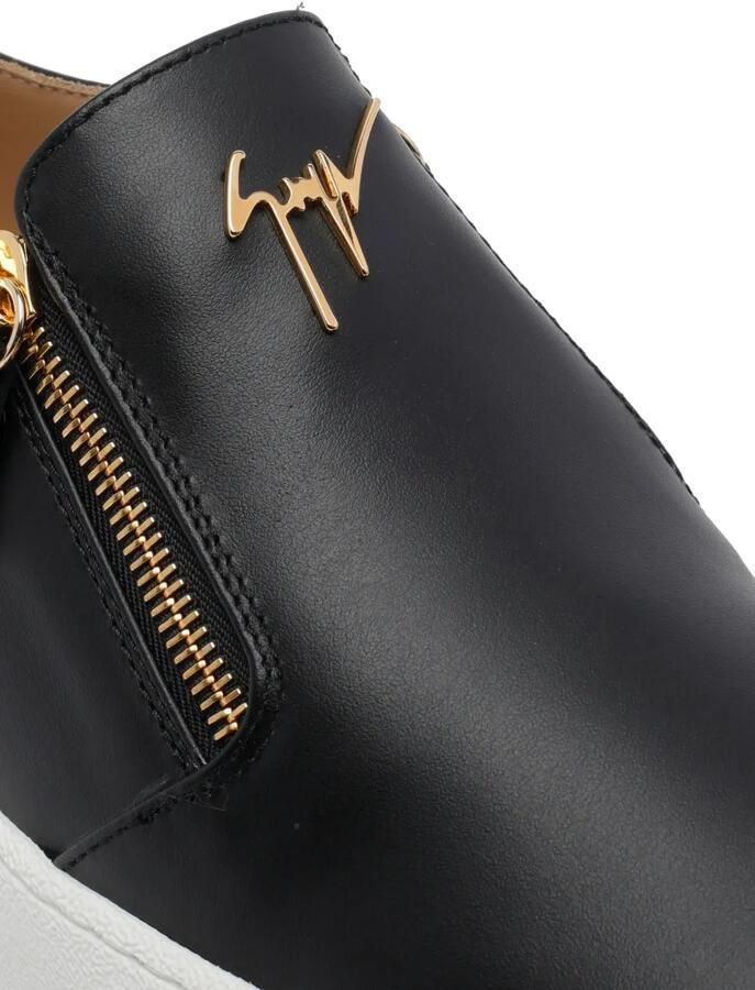 Giuseppe Zanotti Gz-Kobe leren sneakers met rits Zwart