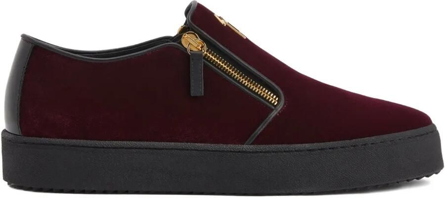 Giuseppe Zanotti Gz-kobe slip-on sneakers met rits en kenmerkende detail Rood