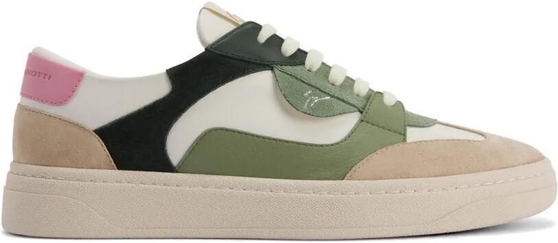 Giuseppe Zanotti Gz leren low-top sneakers met colourblocking Groen