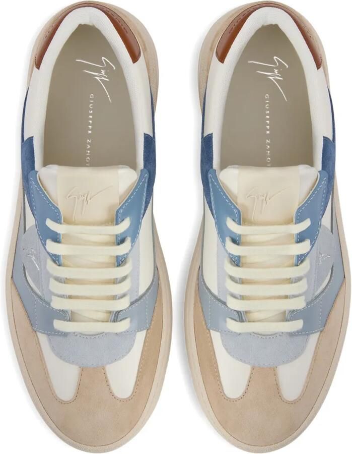 Giuseppe Zanotti Gz leren low-top sneakers met colourblocking Wit - Foto 2