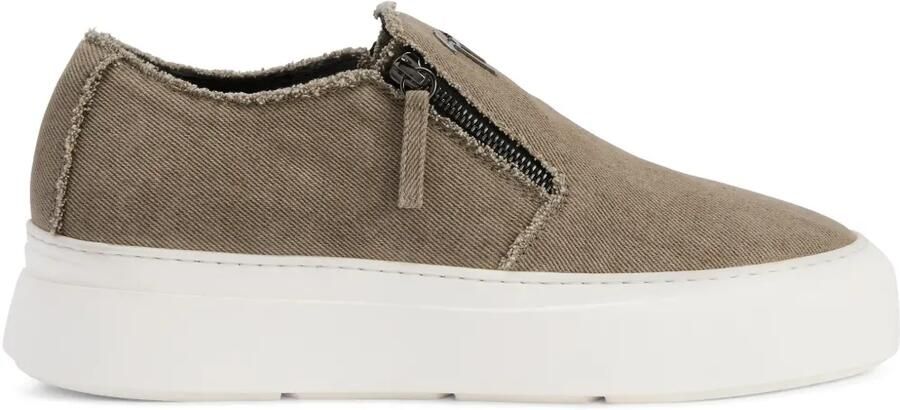 Giuseppe Zanotti GZ Mike low-top sneakers met rits Beige