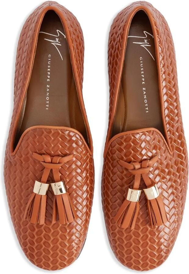 Giuseppe Zanotti GZ-Weave loafers Bruin - Foto 3