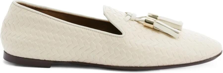 Giuseppe Zanotti GZ-Weave loafers Wit