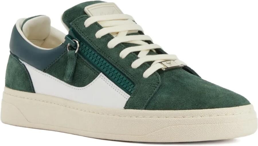 Giuseppe Zanotti Gz94 Frankie suède sneakers met rits Groen