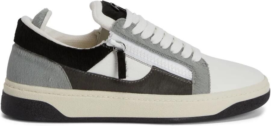 Giuseppe Zanotti GZ94 low-top sneakers met colourblocking en dubbele rits Wit