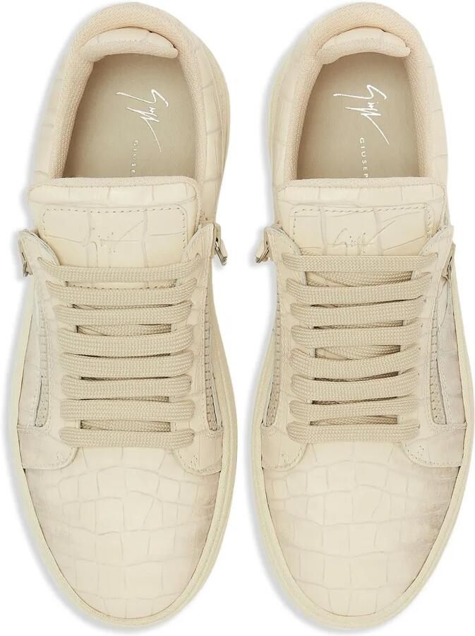 Giuseppe Zanotti GZ94 low-top sneakers met dubbele rits Beige - Foto 2