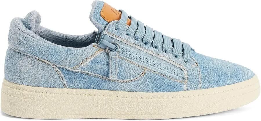 Giuseppe Zanotti GZ94 low-top sneakers met dubbele rits Blauw - Foto 4