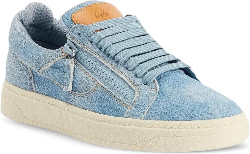 Giuseppe Zanotti GZ94 low-top sneakers met dubbele rits Blauw - Foto 3