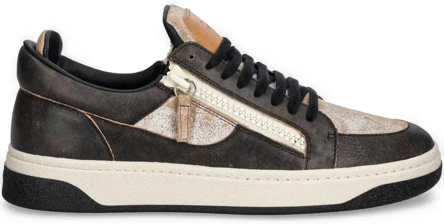 Giuseppe Zanotti GZ94 low-top sneakers met dubbele rits Bruin