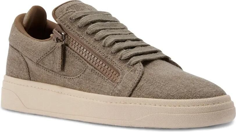 Giuseppe Zanotti GZ94 low-top sneakers met dubbele rits Bruin