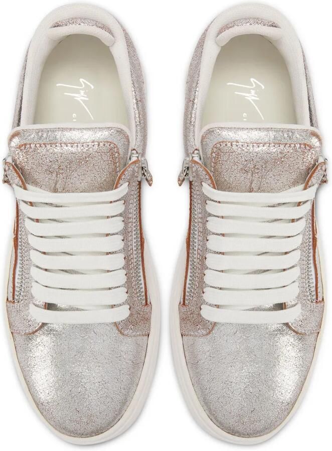 Giuseppe Zanotti GZ94 low-top sneakers met dubbele rits Grijs - Foto 2