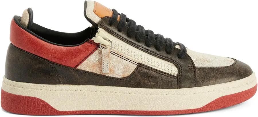 Giuseppe Zanotti GZ94 low-top sneakers met dubbele rits Rood