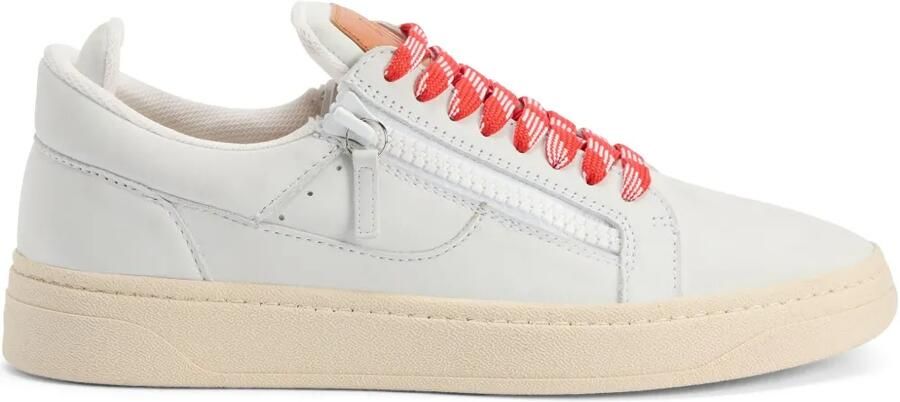 Giuseppe Zanotti GZ94 low-top sneakers met dubbele rits Wit