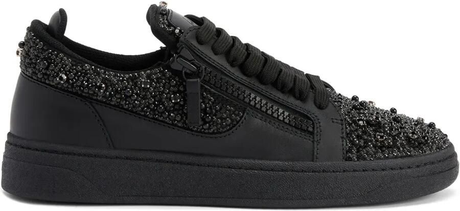 Giuseppe Zanotti GZ94 low-top sneakers met dubbele rits Zwart