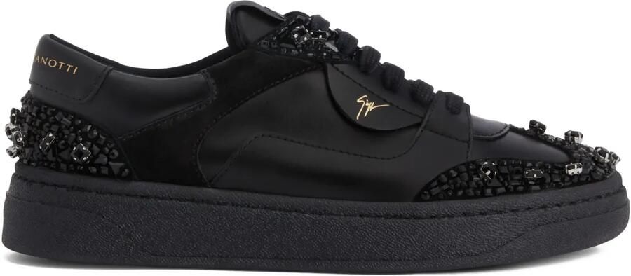 Giuseppe Zanotti GZ94 sneakers met geborduurde stras Zwart