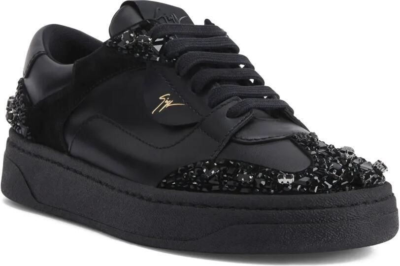 Giuseppe Zanotti GZ94 sneakers met geborduurde stras Zwart - Foto 2