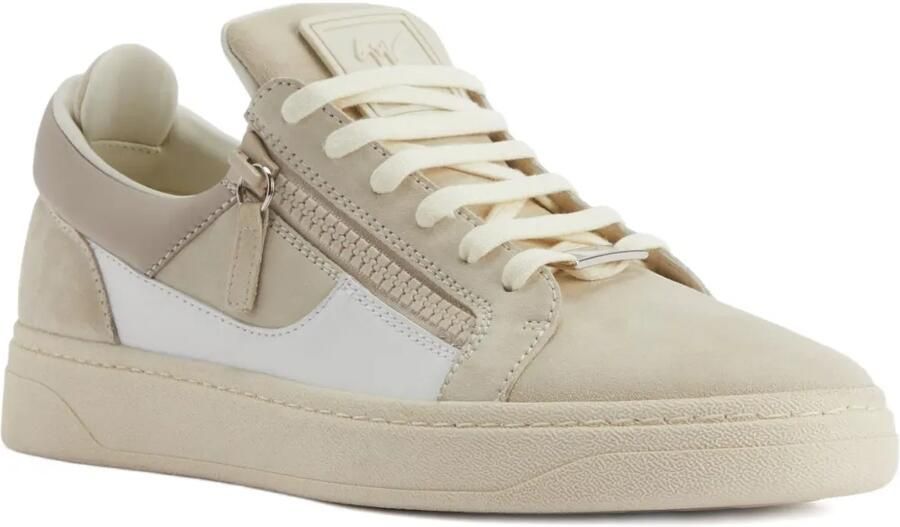 Giuseppe Zanotti GZ94 sneakers met vlakken en rits Beige