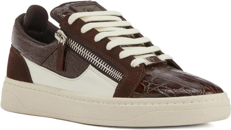Giuseppe Zanotti GZ94 sneakers met vlakken en rits Bruin