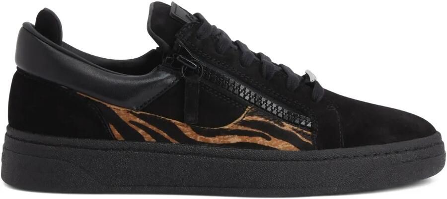Giuseppe Zanotti GZ94 sneakers met zebraprint Zwart
